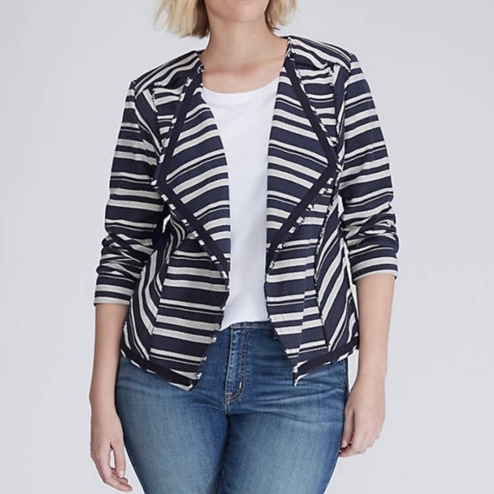 Lane bryant striped blazer